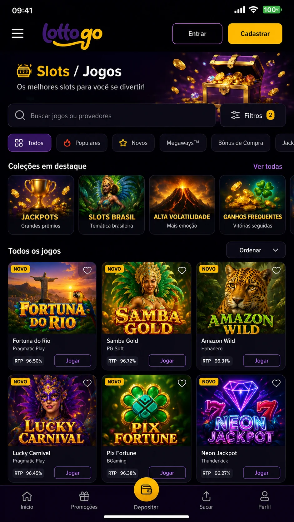 Captura de tela 3 da interface do cassino